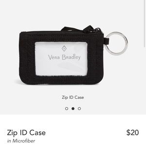 Vera Bradley ID/ card zip pouch key chain brand new with tags
